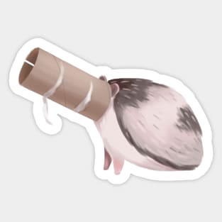 Toilet Paper Roll Hedgehog Sticker